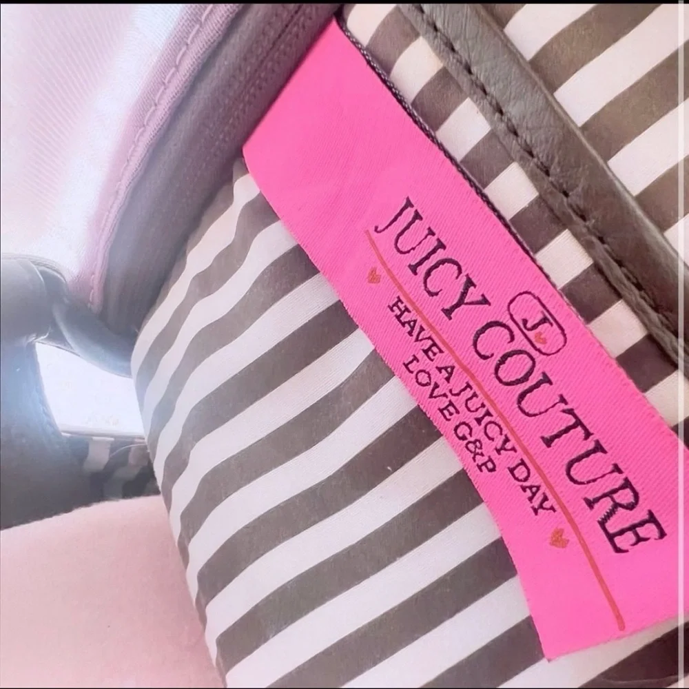 Vintage Juicy Couture Pink and Brown Dog Carrier